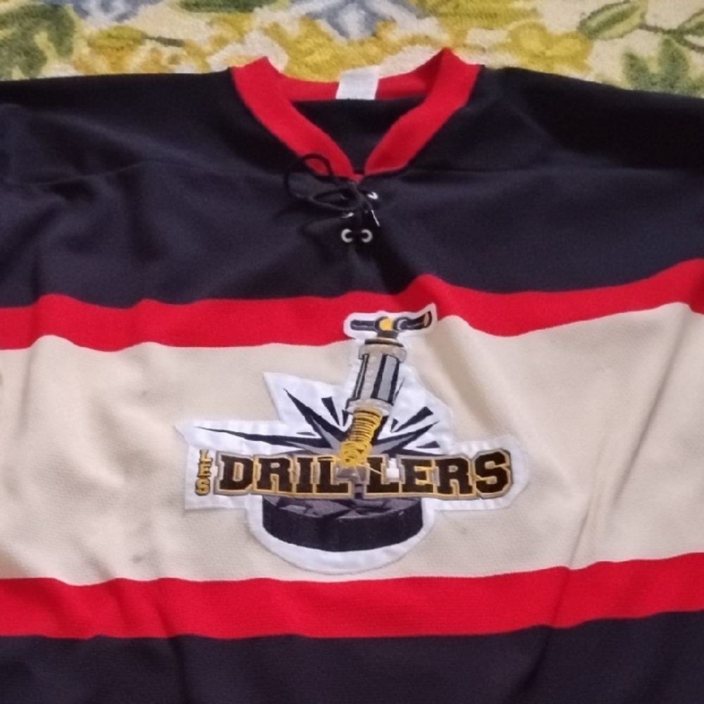 Men's Hockey Jersey - Black, Red, and Gold